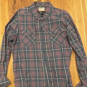 5.11 Tactical Men's Plaid Button-Down Shirt - Red, Black, White